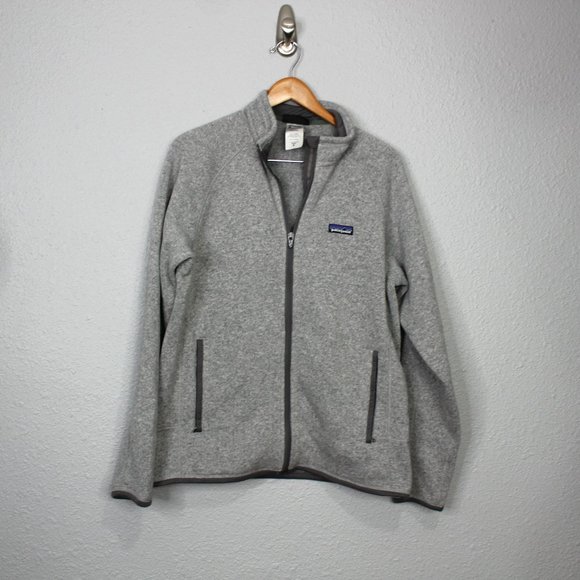 Patagonia Light Grey Better Sweater Full Zip sz M